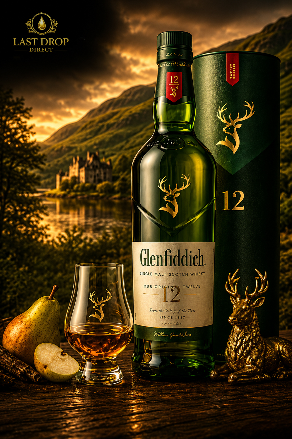 Glenfiddich 12-Year-Old Single Malt Scotch Whisky