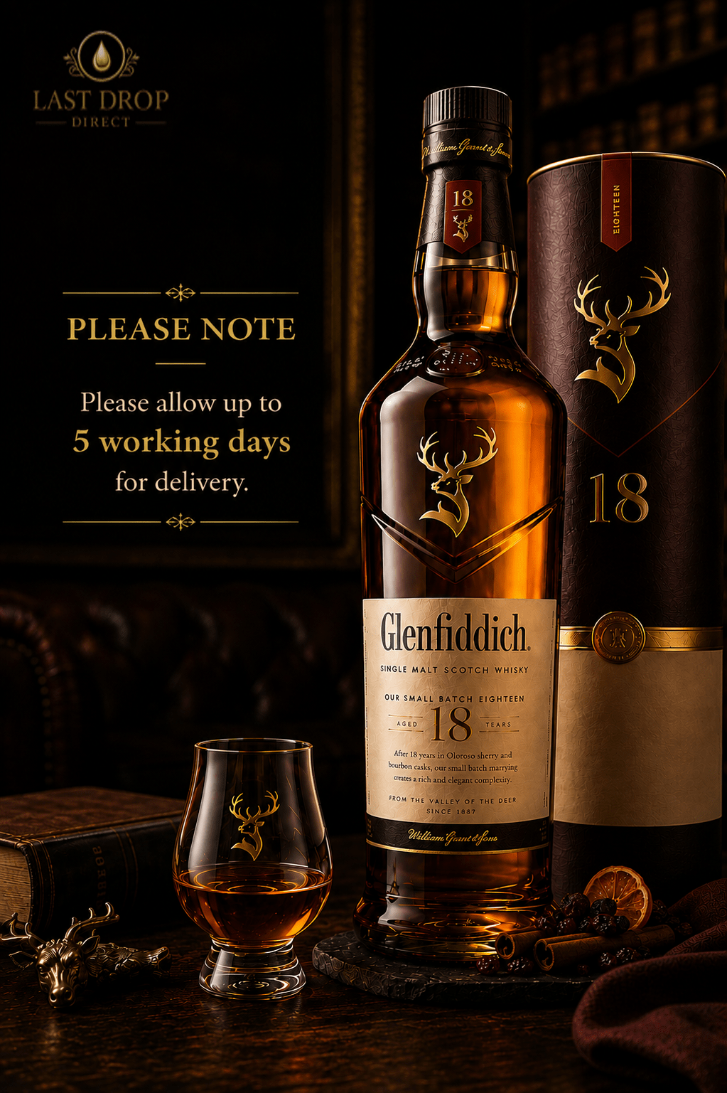 Glenfiddich 18-Year-Old Single Malt Scotch Whisky