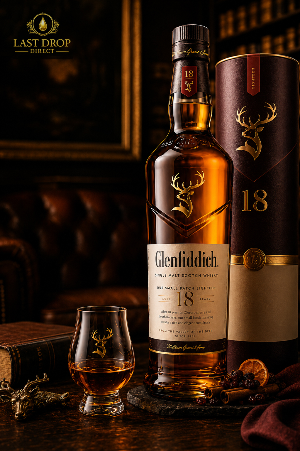Glenfiddich 18-Year-Old Single Malt Scotch Whisky