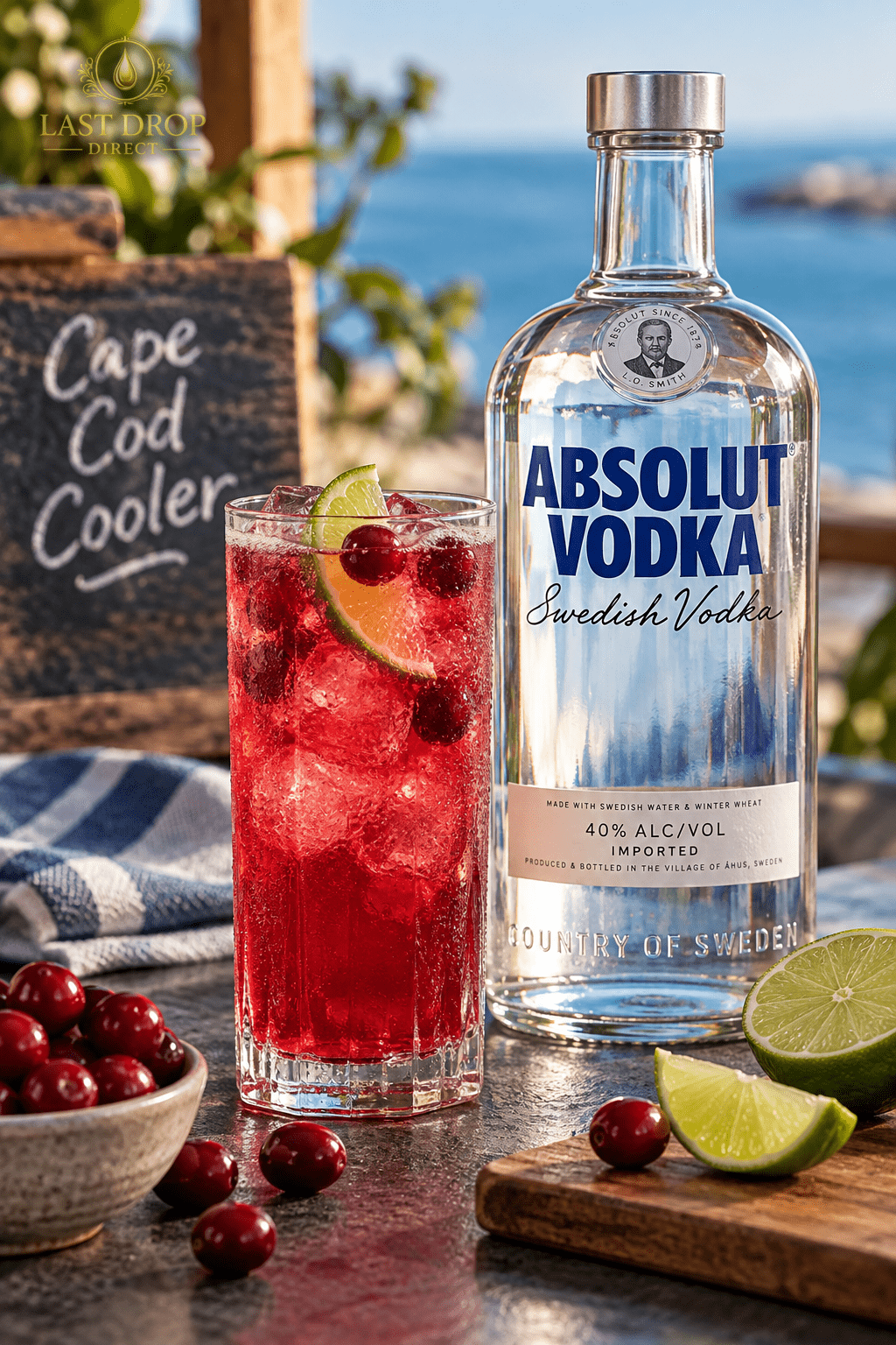 Cape Cod Cooler with Absolut Vodka cocktail