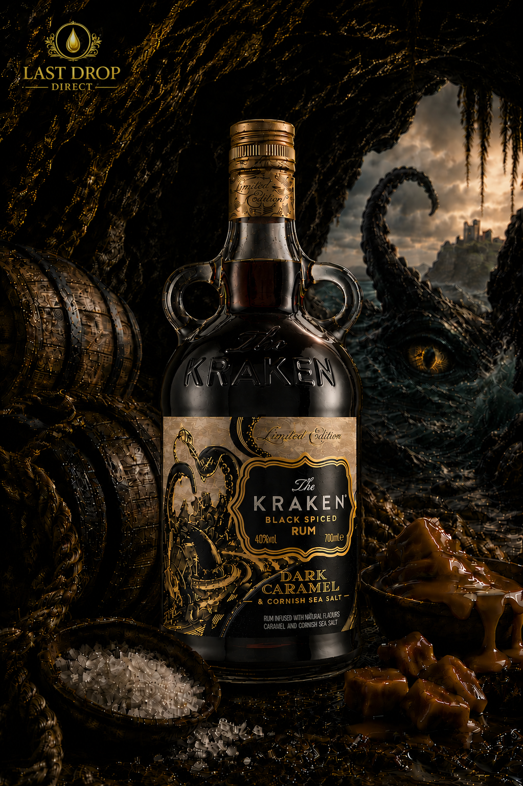 Kraken Black Spiced Rum Dark Caramel and Cornish Sea Salt