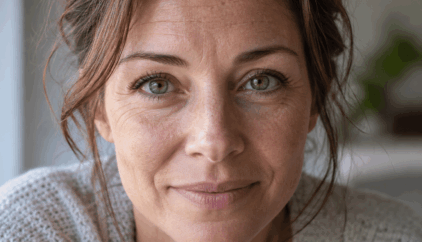 Close-up portrait of a woman looking directly at the camera, illustrating new hope for people with sight loss following a breakthrough in gene therapy.
